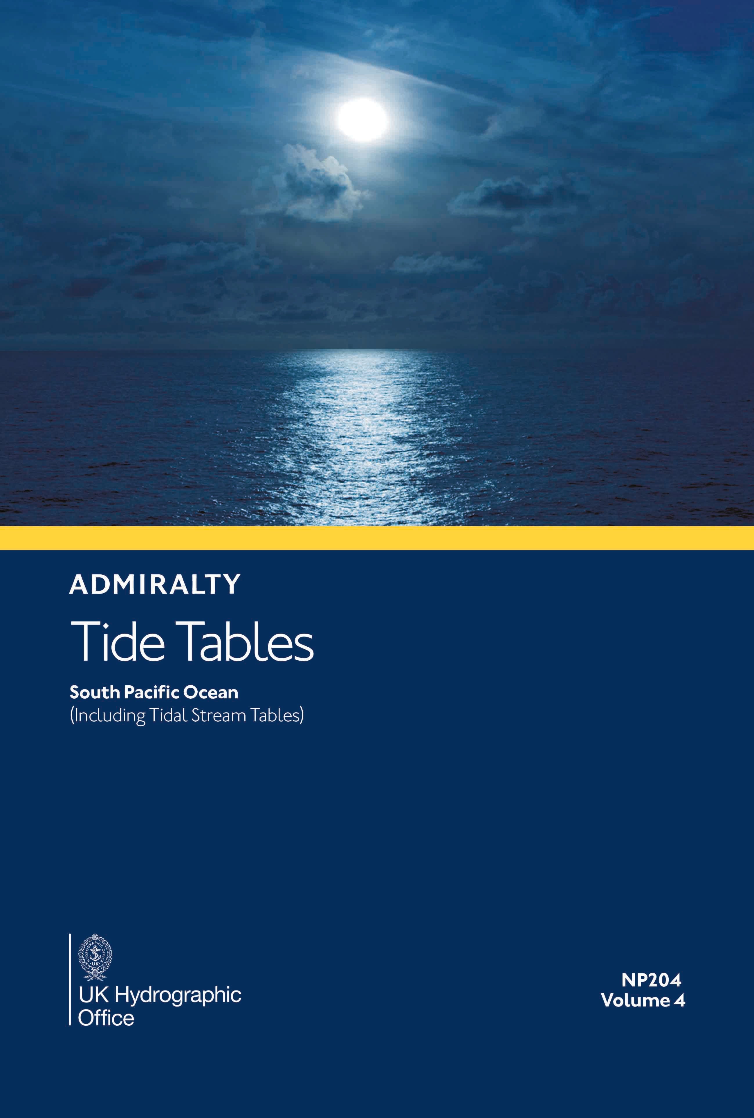 Admiralty Tide Tables (ATT) Volume 4, South Pacific Ocean (including Tidal Stream Tables) (NP204)