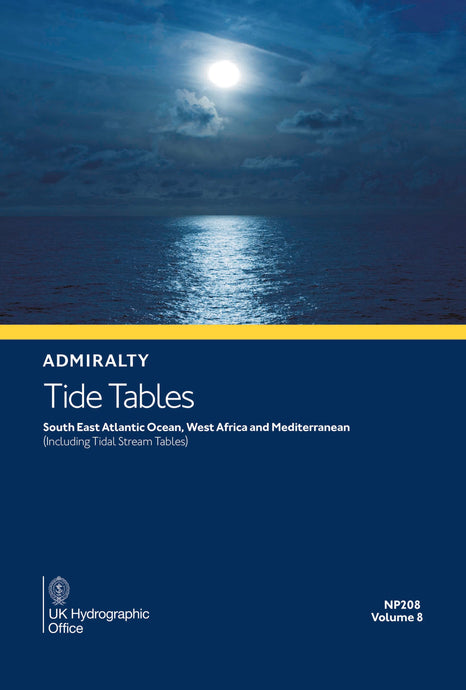 Admiralty Tide Tables (ATT) Volume 8 South East Atlantic Ocean, West Africa and Mediterranean (NP208) (Copy)