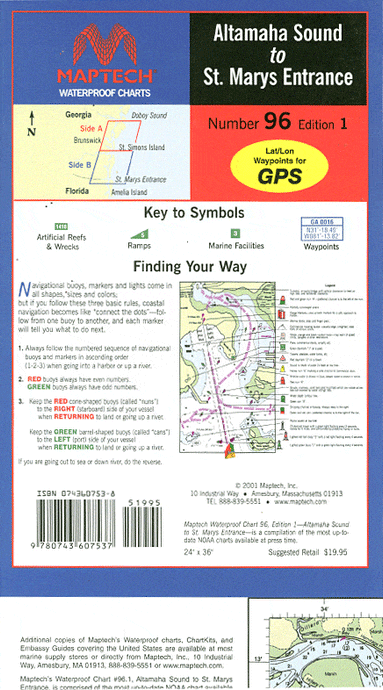 Altamaha Sound to St. Mary's Entrance Waterproof Chart, 1st Edition