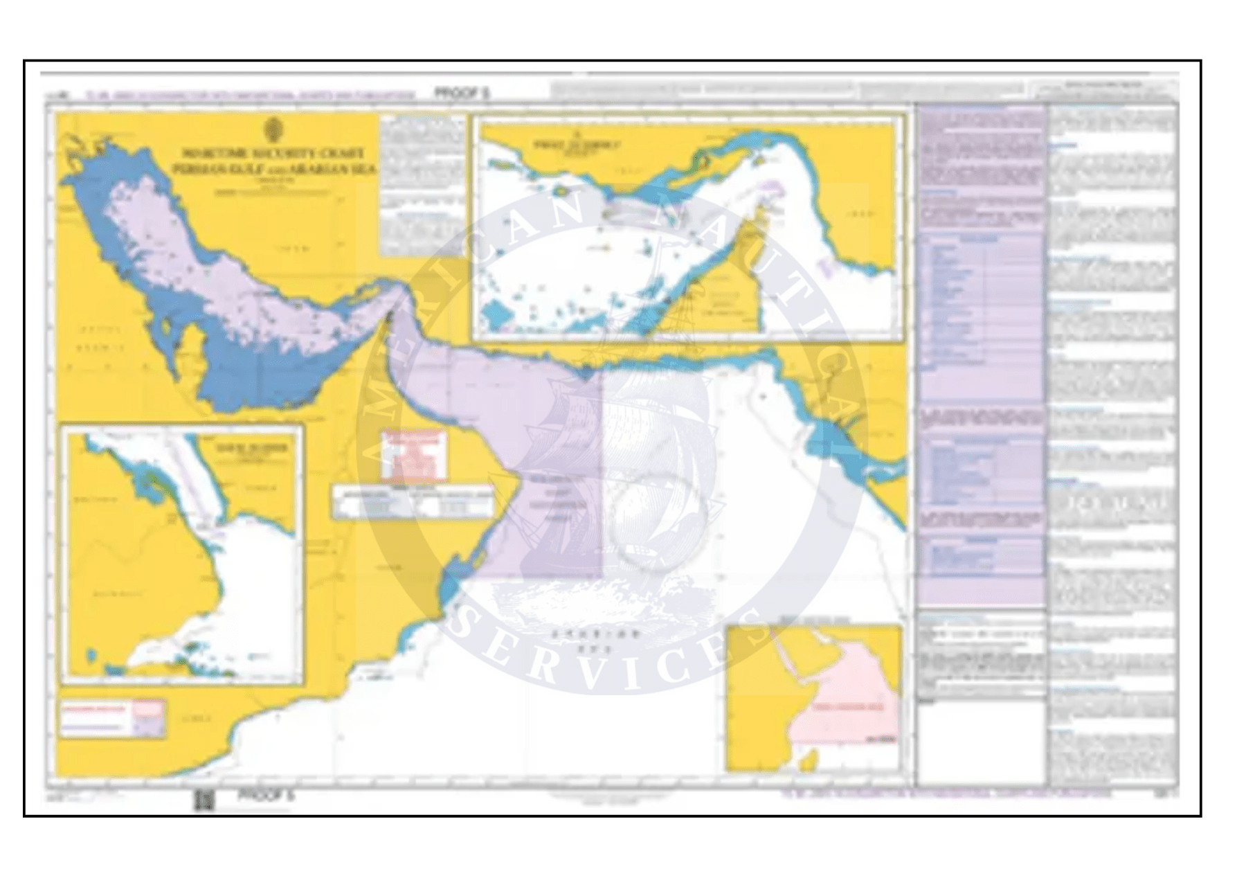 BA Chart Q6111: Maritime Security Chart - Persian Gulf and Arabian Sea