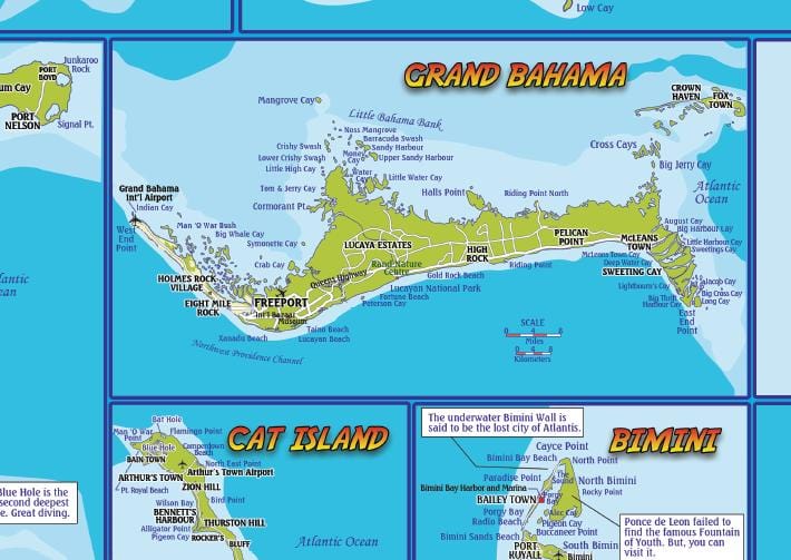 Bahamas Adventure Map