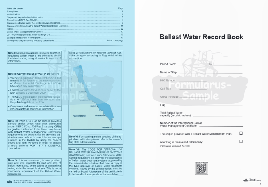 Ballast Water Record Book Log Book Amnautical ballast-water-record-book-log-book-amnautical