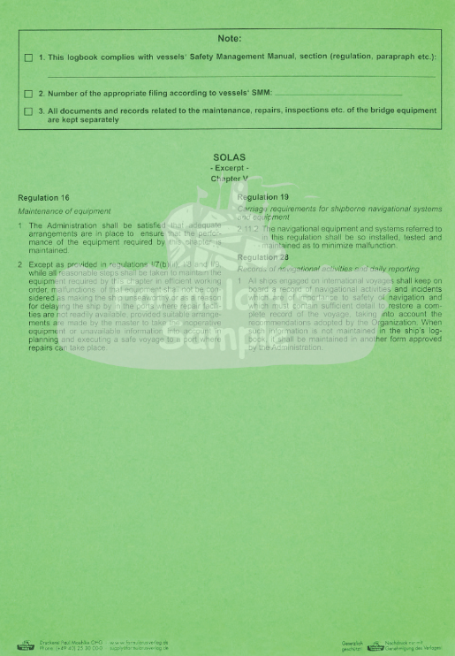 Bridge Maintenance Logbook