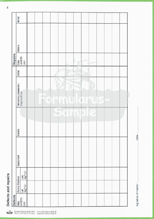 Bridge Maintenance Logbook