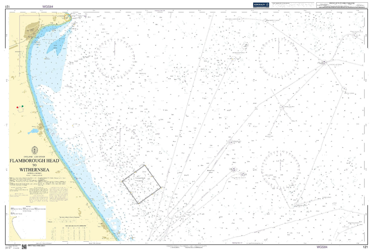 British Admiralty Nautical Chart 121: Flamborough Head - Amnautical