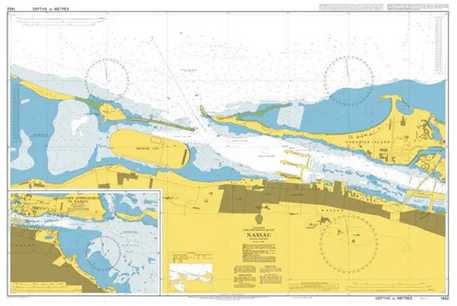 British Admiralty Nautical Chart 1452: Nassau