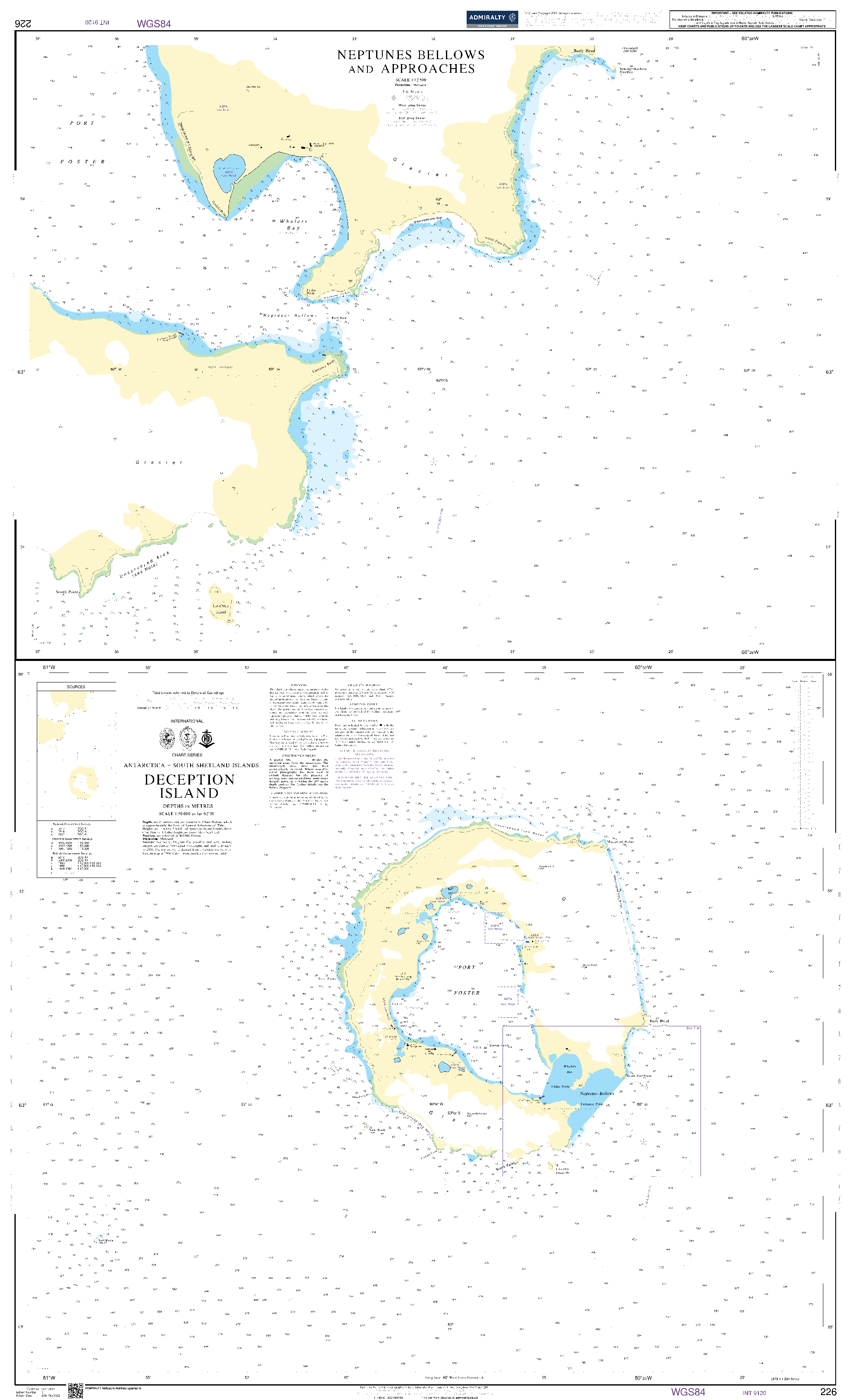 British Admiralty Nautical Chart 226: Deception Island