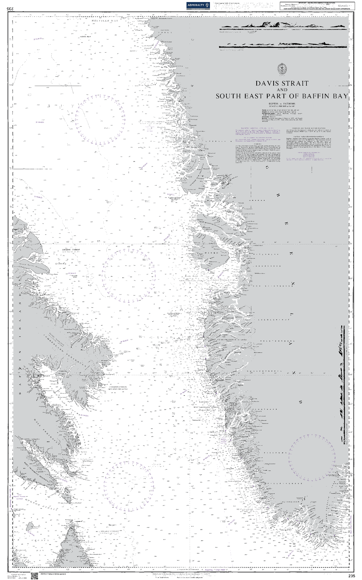 Admiralty Chart 235: Davis Strait - Amnautical