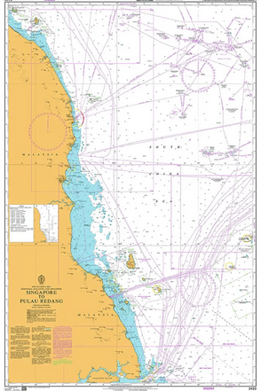 British Admiralty Nautical Chart 2422: Singapore to Pulau Redang