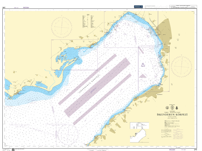 British Admiralty Nautical Chart 246: Iskenderun Korfezi
