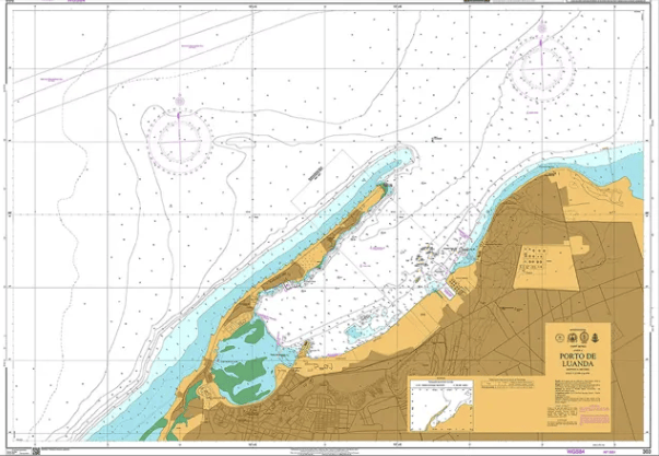 British Admiralty Nautical Chart 303: Porto de Luanda