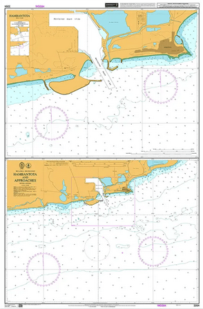British Admiralty Nautical Chart 3264: Hambantota and Approaches