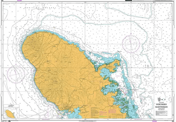 British Admiralty Nautical Chart 369: Northern Martinique