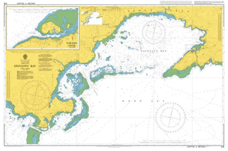 British Admiralty Nautical Chart 378: Savusavu Bay