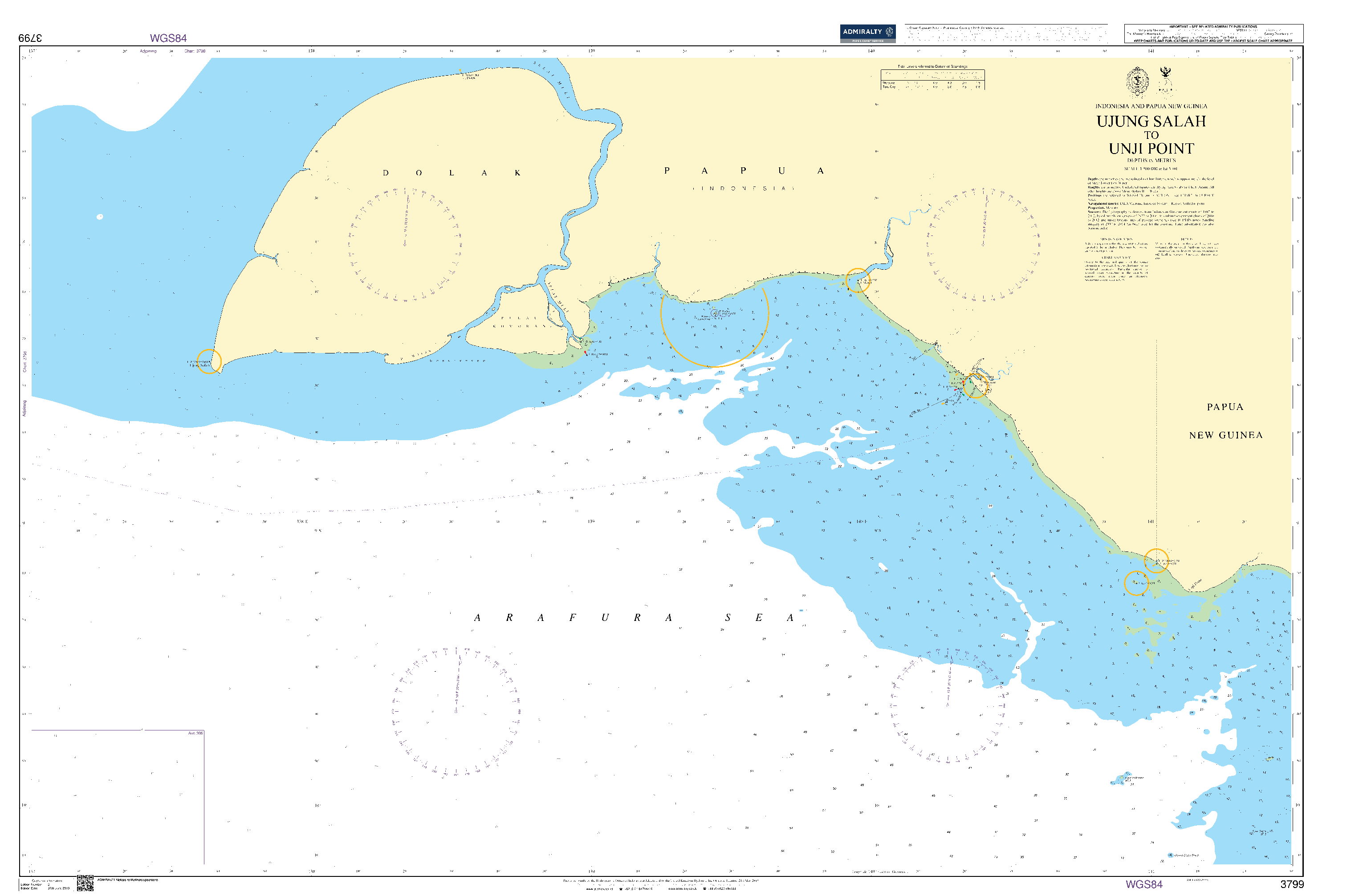 British Admiralty Nautical Chart  3799: Australia - Ujung Salah to Unji Point