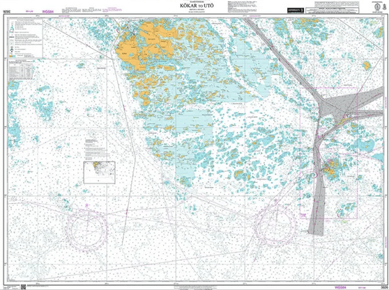 British Admiralty Nautical Chart 3826: Kokar to Uto