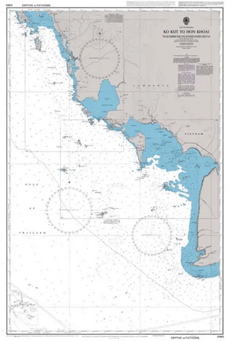 British Admiralty Nautical Chart 3985: Gulf of Thailand, Ko Kut to Hon Khoai