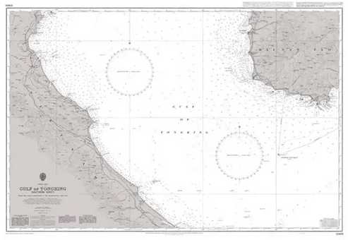 British Admiralty Nautical Chart 3989: South China Sea, Gulf of Tonkin - (Southern Part)