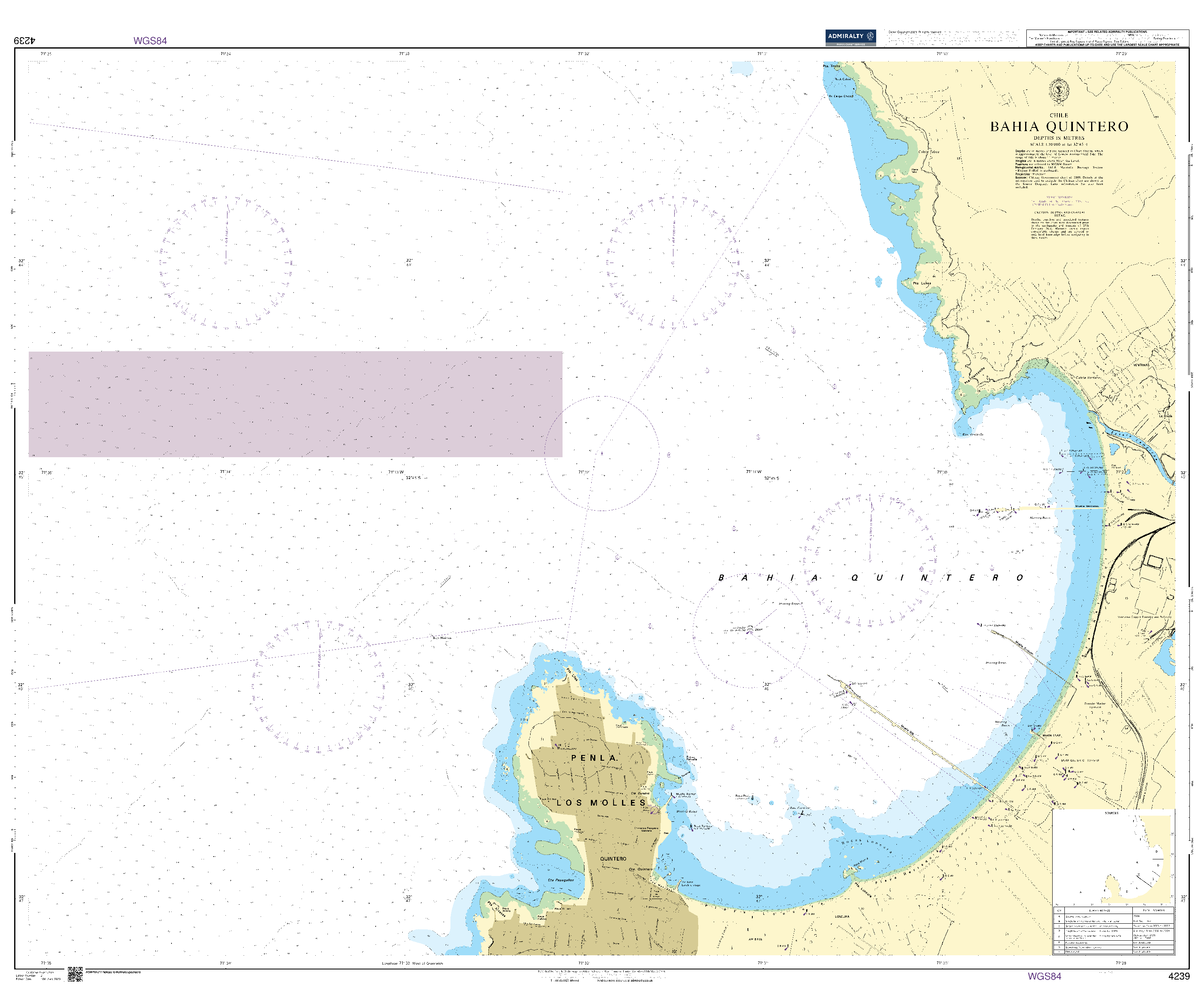 British Admiralty Nautical Chart 4239: BAHIA QUINTERO