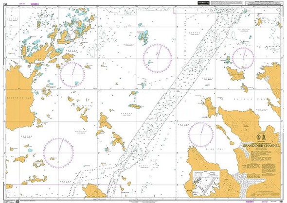 British Admiralty Nautical Chart 451: Antarctica - Graham Land, Grandidier Channel