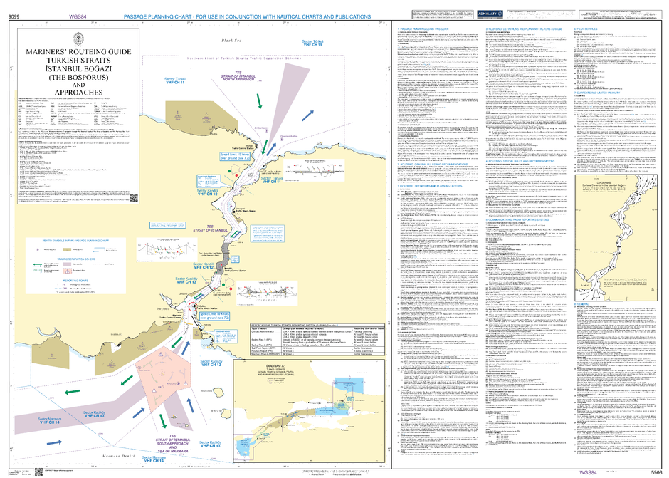 British Admiralty Nautical Chart 5506: Mariners' Routeing Guide Turkis ...