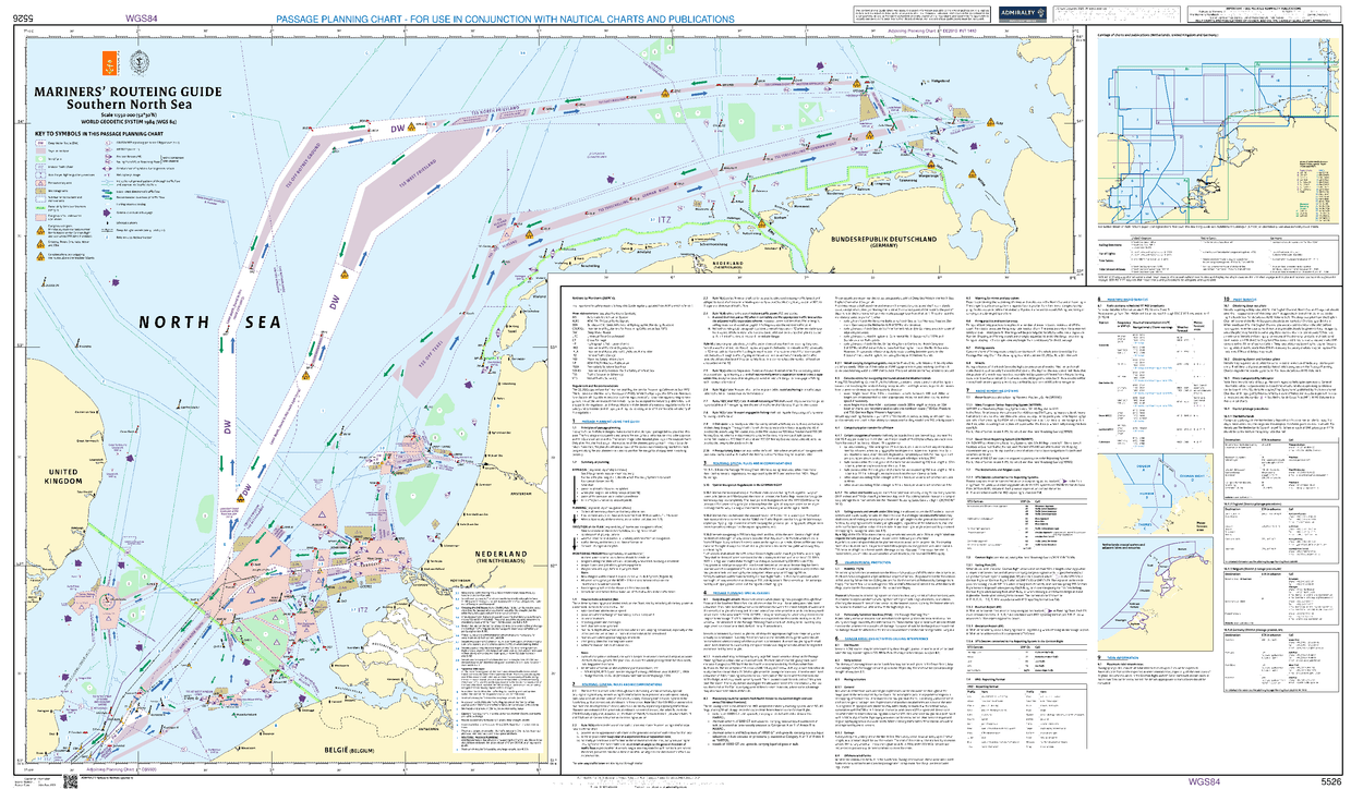 British Admiralty Nautical Chart 5526: Mariners' Routeing Guide, South ...