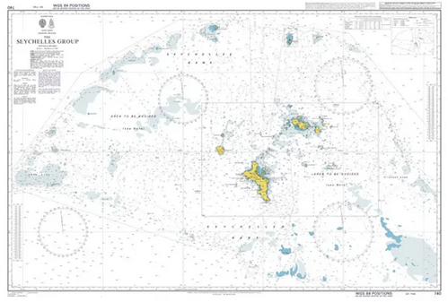 British Admiralty Nautical Chart  740: The Seychelles Group