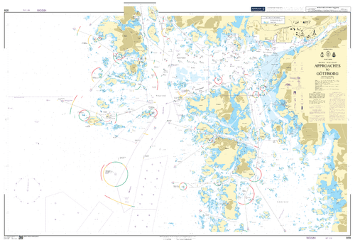 British Admiralty Nautical Chart 858: Göteborg Approaches - Amnautical