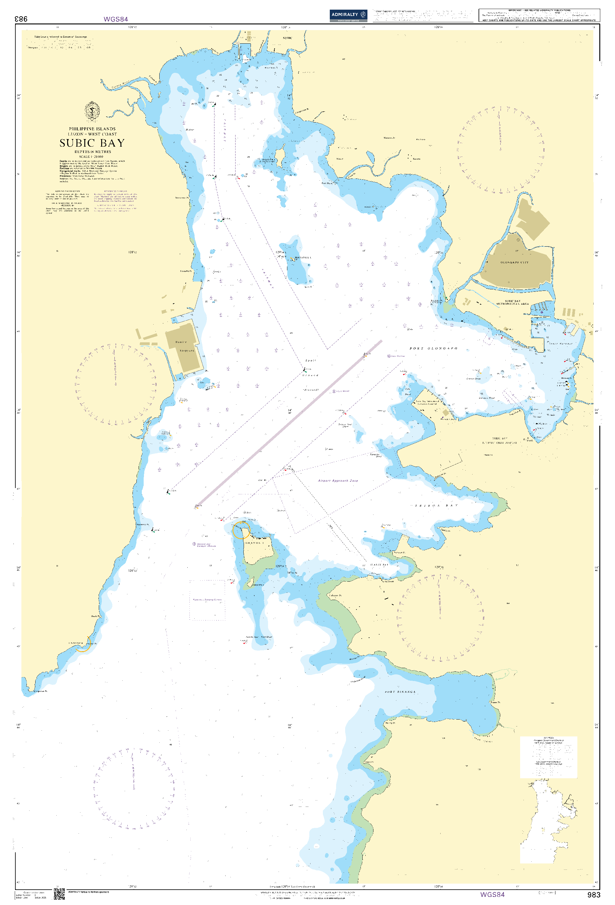 British Admiralty Nautical Chart 983: Subic Bay