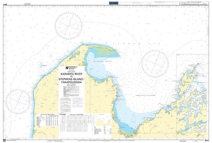 British Admiralty Nautical Chart NZ61: Karamea River to Stephens Island