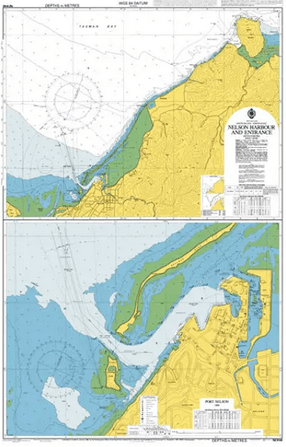British Admiralty Nautical Chart NZ6142: Nelson Harbour and Entrance