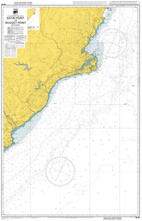 British Admiralty Nautical Chart NZ66: Katiki Point to Nugget Point