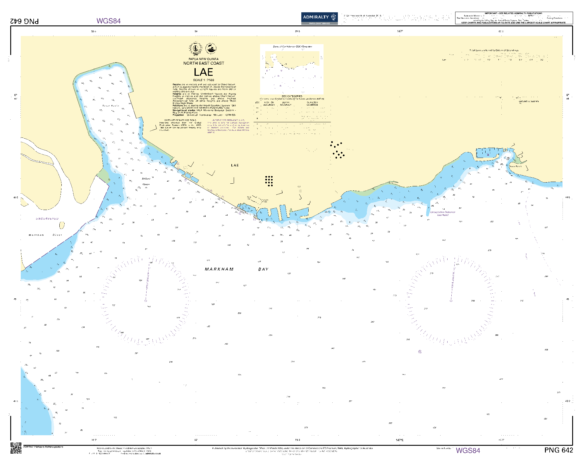 British Admiralty Nautical Chart PNG 642: Lae