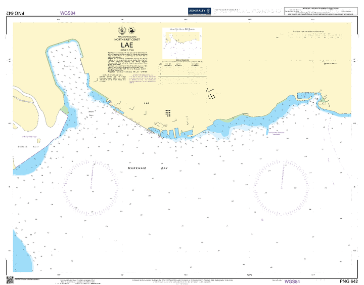 British Admiralty Nautical Chart PNG 642: Lae - Amnautical