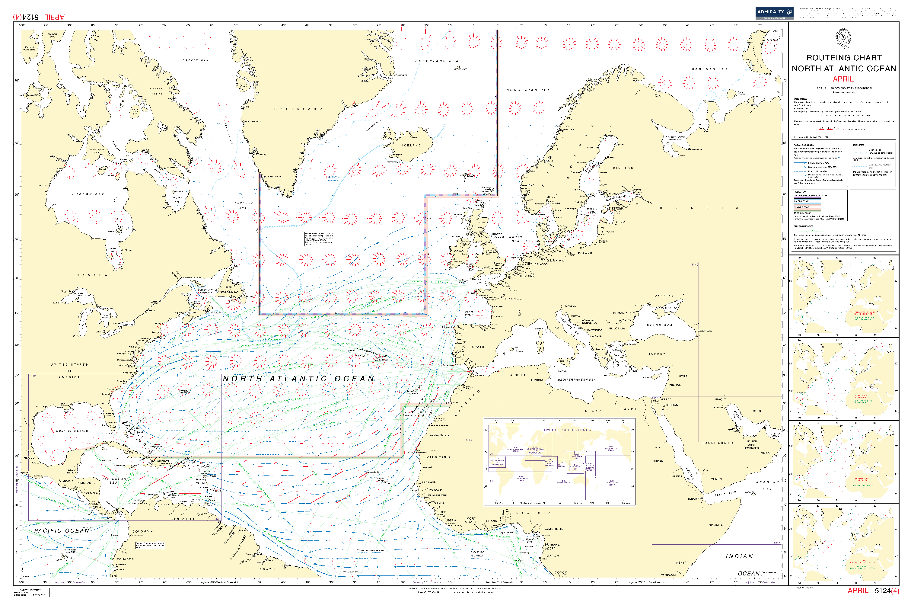 Admiralty Routeing Charts | Nautical Charts | UKHO - Amnautical