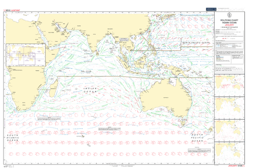 British Admiralty Routeing Chart 5126: Indian Ocean - Amnautical