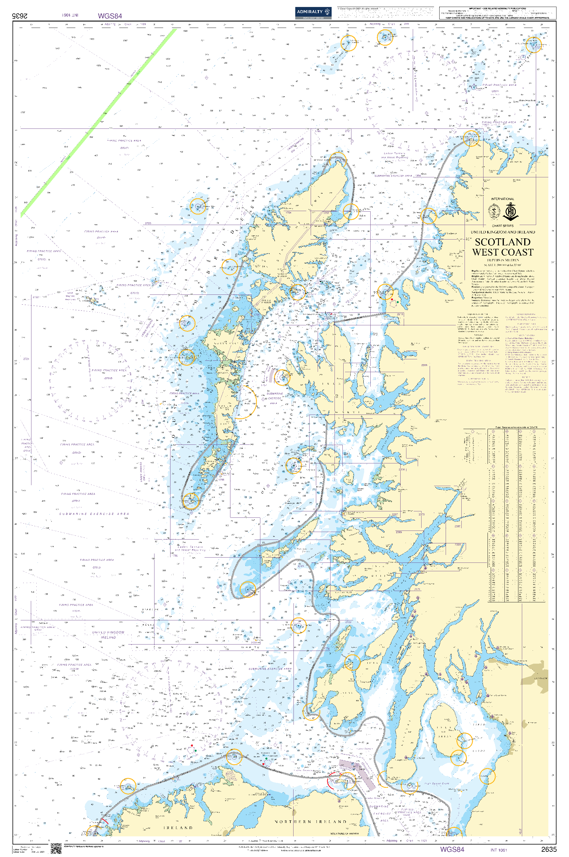 British Admiralty Territorial Sea Baseline Chart D2635: Scotland West Coast Straight Baselines for Determining Territorial Sea and Fishing Limits