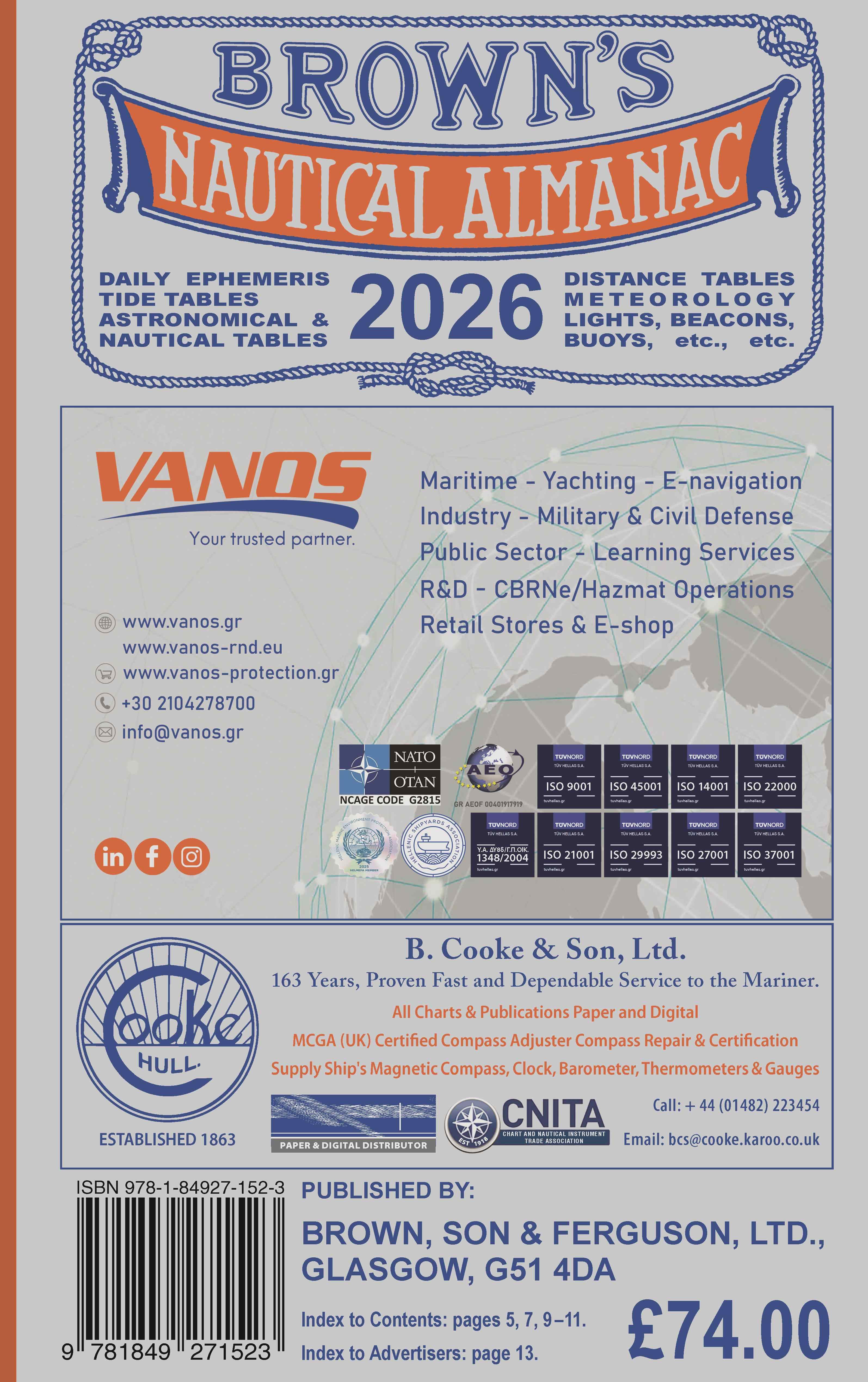 Brown's Nautical Almanac, 2026 Edition