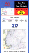 Cape Ann to Cape Elizabeth Waterproof Chart, 3rd Edition