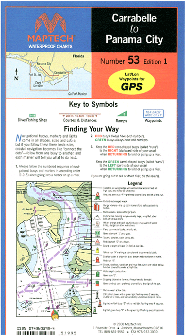 Carrabelle to Panama City Waterproof Chart, 1st Edition