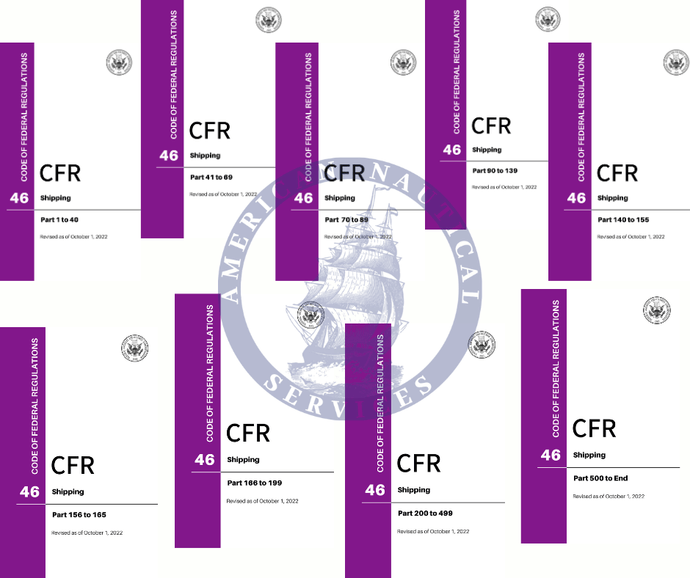 CFR Title 46 Complete Set: Parts 1-End – Shipping (Code of Federal Regulations), Revised as of October 1, 2022