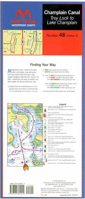 Champlain Canal Waterproof Chart, 1st Edition