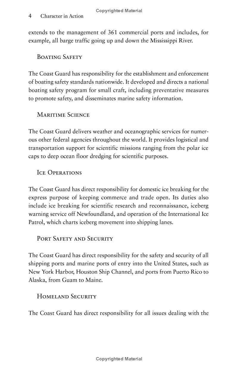 Character in Action: The Coast Guard in Action