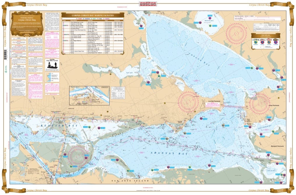 Corpus Christi Inshore Fishing Chart 112F