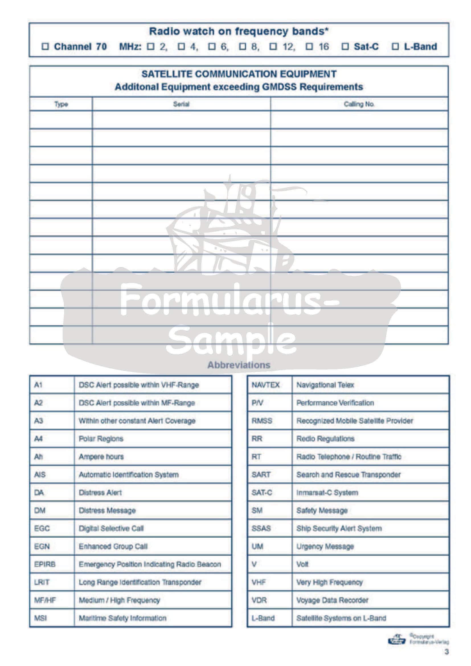 Cyprus Official Radiocommunications Log (GMDSS)