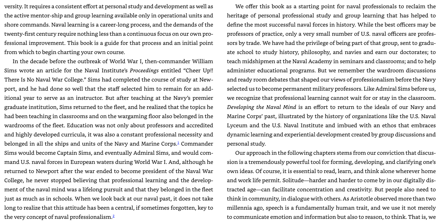 Developing the Naval Mind