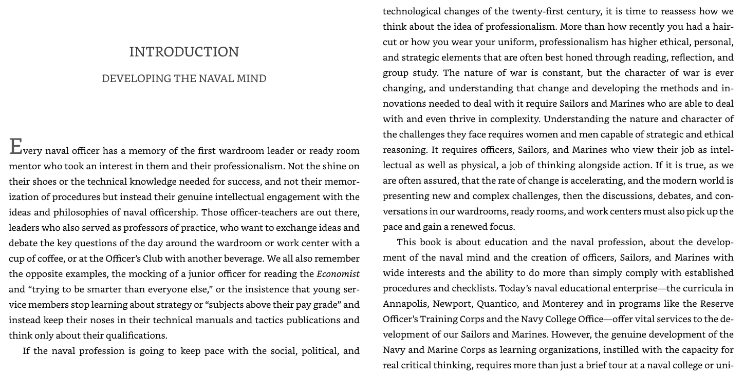 Developing the Naval Mind