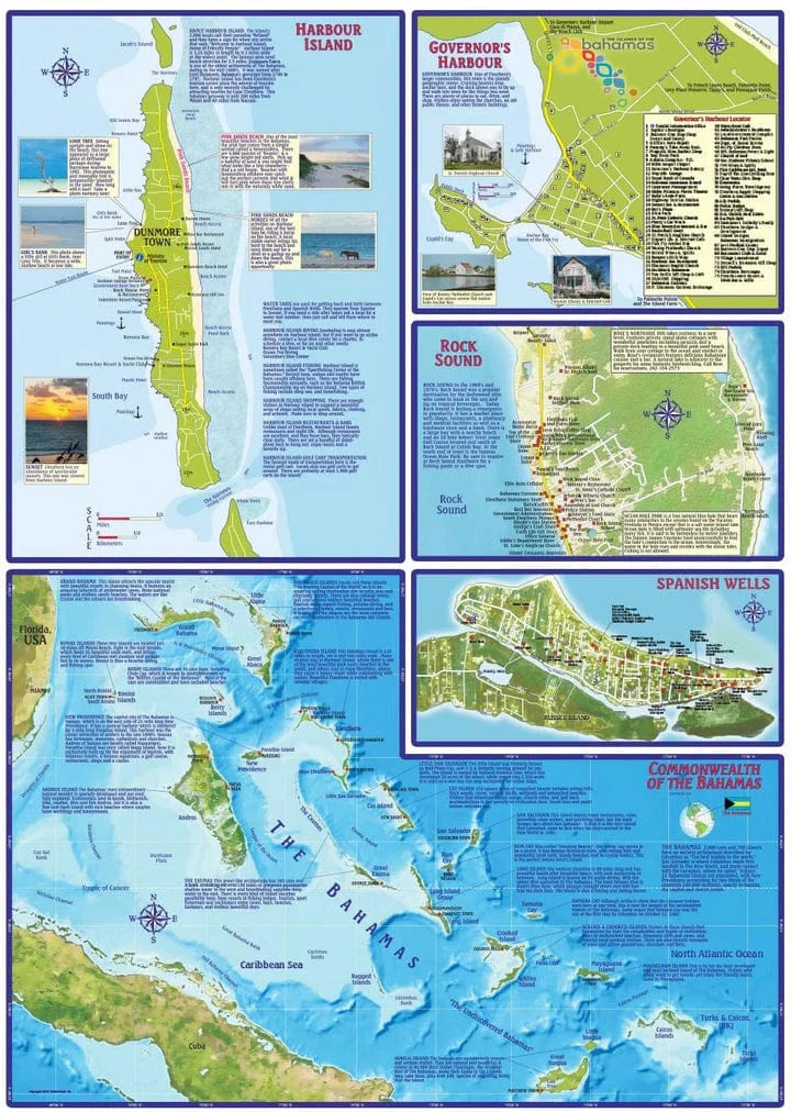 Eleuthera Island, The Bahamas, Dive & Adventure Guide Map
