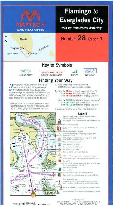Flamingo to Everglades City Waterproof Chart, 1st Edition