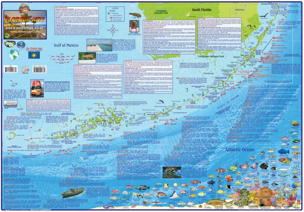 Florida Keys Adventure Guide & Dive Map